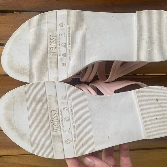 Melissa Light Pink Jelly Rope Salinas Sandals Size 7/ EU 38 - Picture 3 of 3